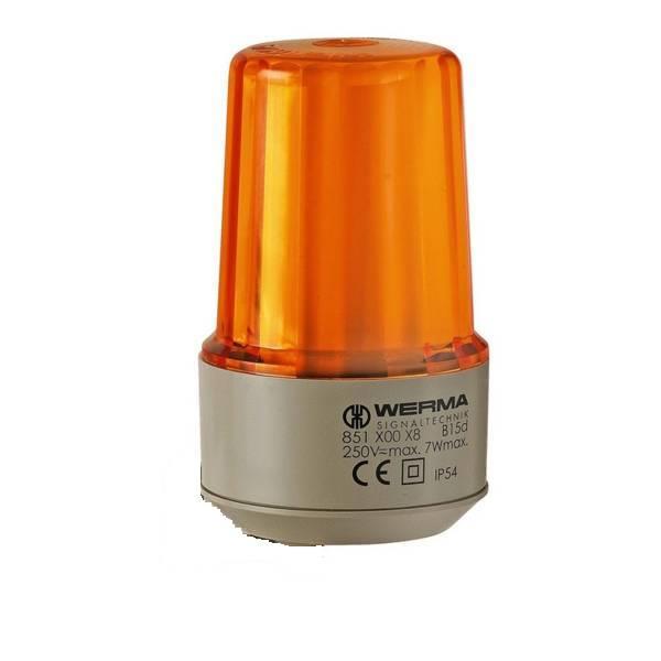 852.042.38 Werma  Permanent Beacon 852 [grey] 12-250v Bulb B15d IP54 Bracket Mounting